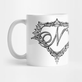 Steel Plated Diamond Shaped N Mug